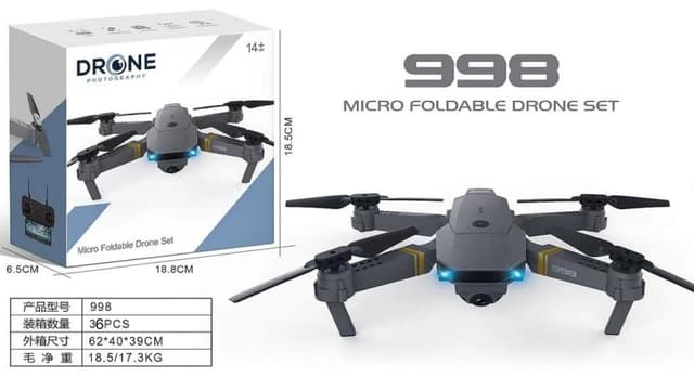 רחפן מיני שלט מתקפל כולל מצלמה 480P