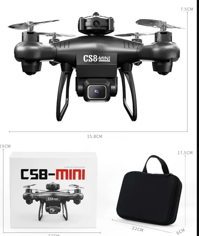 רחפן מיני מתקפל כולל זוג מצלמות 4K 300000P