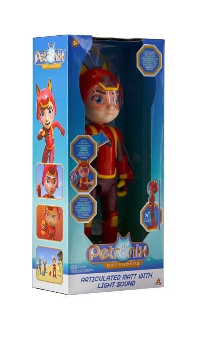 פטרוניקס- בובת דמות מאט 35 ס"מ עם אורות וצלילים
