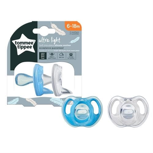 זוג מוצצי סיליקון קלים במיוחד 6-18 חודשים