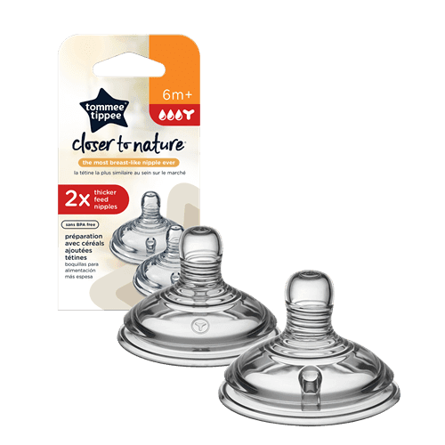 פטמה למזון סמיך 6m+ מסדרת Closer To Nature (זוג במארז)
