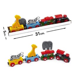 רכבת חיות מעץ