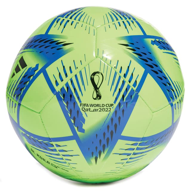 כדורגל אדידס ירוק לוגו פסים כחול