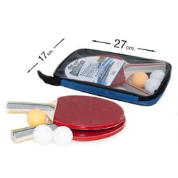 ערכת טניס שולחן בתיק נסיעה + 3 כדורים