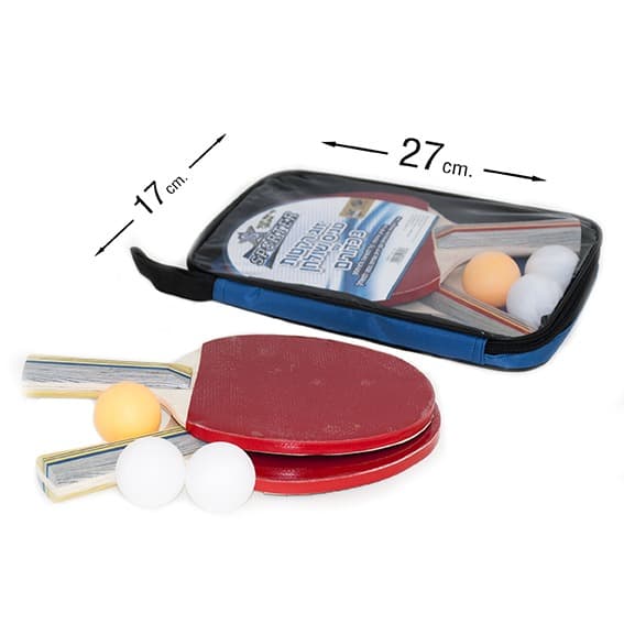 ערכת טניס שולחן בתיק נסיעה + 3 כדורים