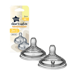 פטמה בזרימה בינונית שלב 2 3m+ מסדרת Closer To Nature (זוג במארז)