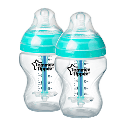 זוג בקבוקי אנטי-קוליק כחול 260 מ"ל של טומי טיפי מסדרת Tommee Tippee Advanced Anti-Colic