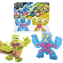 גו ג'יט זו - מארז זוגי בובות נמתחות - זוג דמויות Dino X-RAY טריטופס ושרידז - Goo Jit Zu