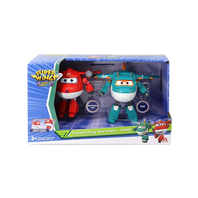 מטוסי על- ג'ט וטינו משנים צורה - 2 דמויות באריזה