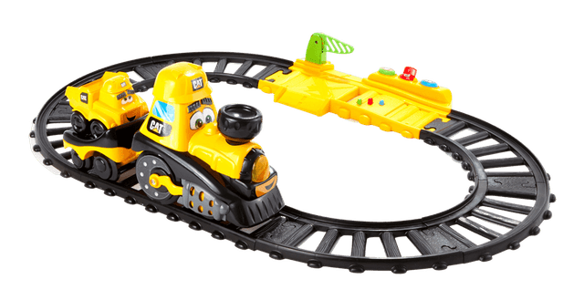 סט מסילות רכבת וחברים חשמלי מסדרת CAT JUNIOR