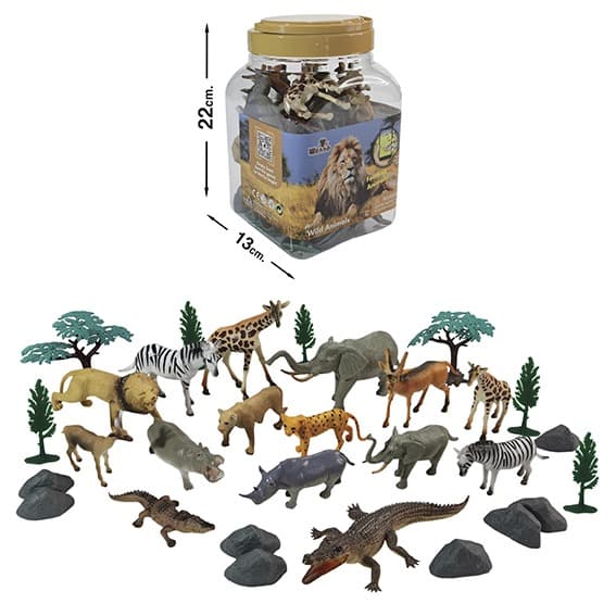 חיות ספארי 30יח' בצנצנת