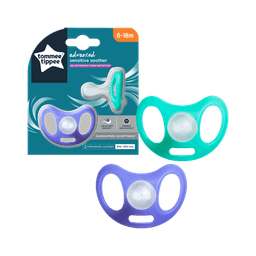 זוג מוצצים לעור רגיש 6-18 חודשים