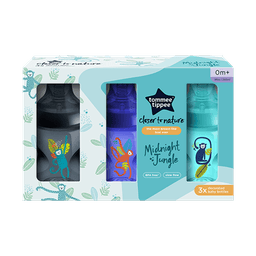 שלישיית בקבוקי ג'ונגל 260 מ"ל גווני כחול Closer To Nature