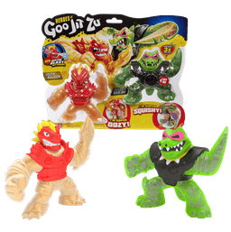 גו ג'יט זו - מארז זוגי בובות נמתחות - זוג דמויות בלאזגון זהב ורוק - Goo Jit Zu