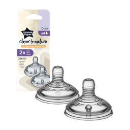 פטמה בזרימה משתנה 0m+ מסדרת Closer To Nature (זוג במארז)