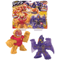 גו ג'יט זו - מארז זוגי בובות נמתחות - זוג דמויות בלאזגון וטיראק - Goo Jit Zu