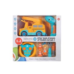 משאית מנוף שלט + מברגה חשמלית דוברת עברית