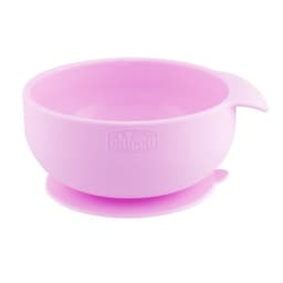 קערת אוכל סיליקון עם תחתית נדבקת - +Silicon Suction Bowl Pink 6M