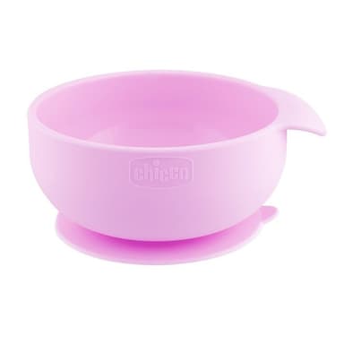 קערת אוכל סיליקון עם תחתית נדבקת - +Silicon Suction Bowl Pink 6M