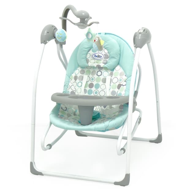 נדנדה וטרמפולינה לתינוק כחול - Montana Bay™ 2 in 3