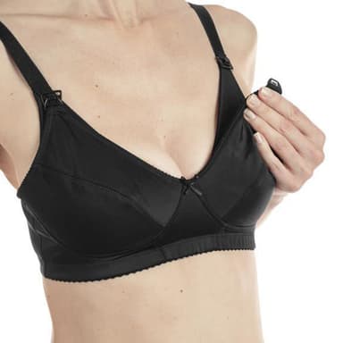 חזיית הנקה מיקרופייבר בצבע שחור - Nursing Microfibre Bra Black