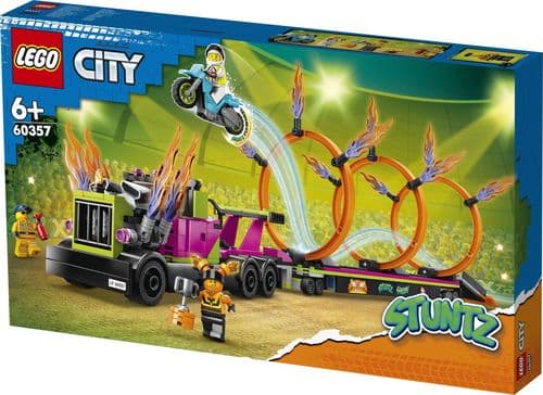 לגו סיטי - משאית פעלולים ואתגר טבעת האש 60357
