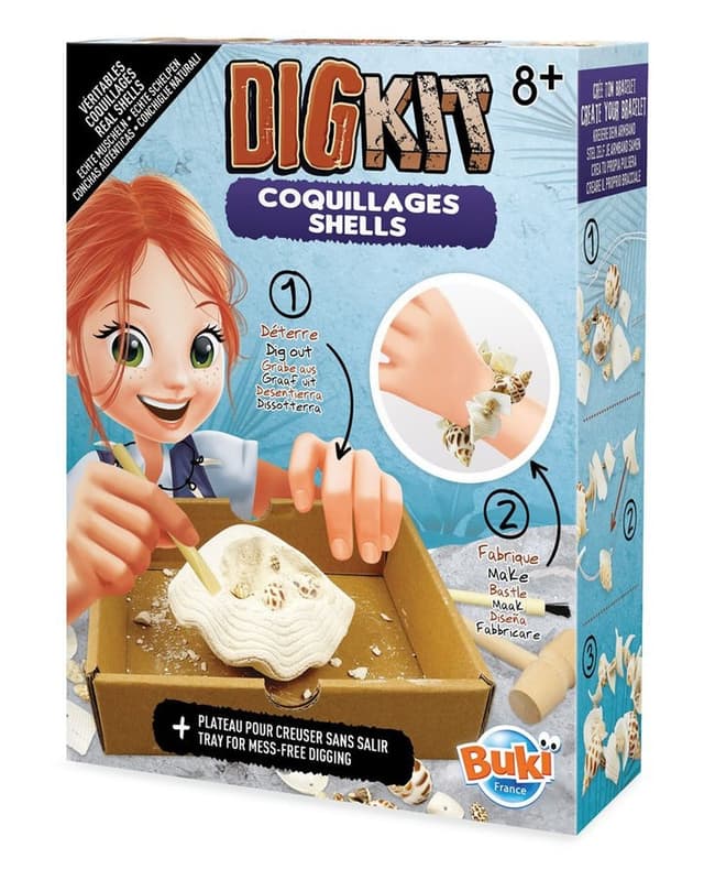 ערכה לחפירת צדפות והכנת צמיד מבית בוקי צרפת Buki France