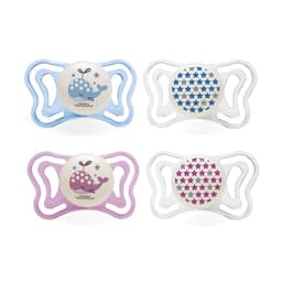 זוג מוצצי סיליקון 2-6M פיזיו לייט לומי - Physio Light Lumi