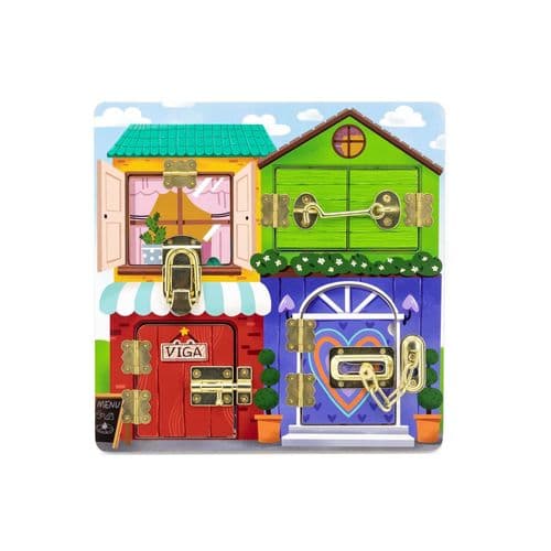 ויגה לוח מנעולים מעץ