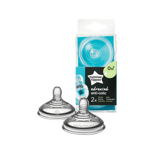 פטמה אנטי קוליק בזרימה איטית 0m+ ניובורן מסדרת Advances Anti Colic (זוג במארז)