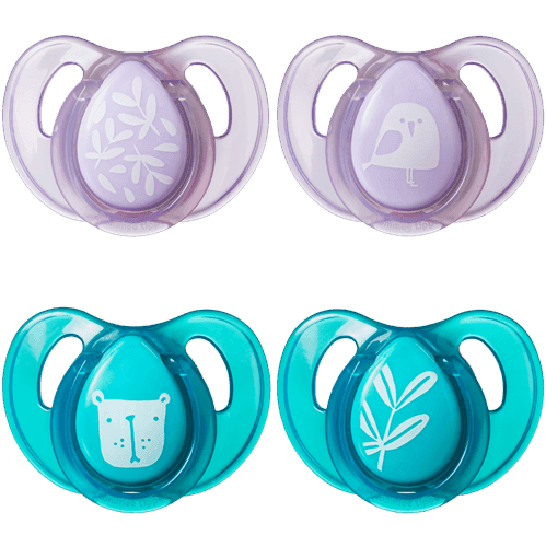 זוג מוצצי לטקס בלון טומי טיפי 6-18 חודשים