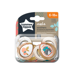 זוג מוצצים מסדרת מודה 6-18 חודשים - ורוד