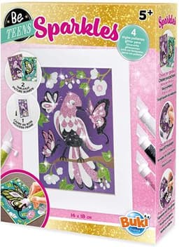 ערכה ליצרת תמונה בעזרת עט נצנצים-פרפרים וציפורים מבית בוקי צרפת Buki France