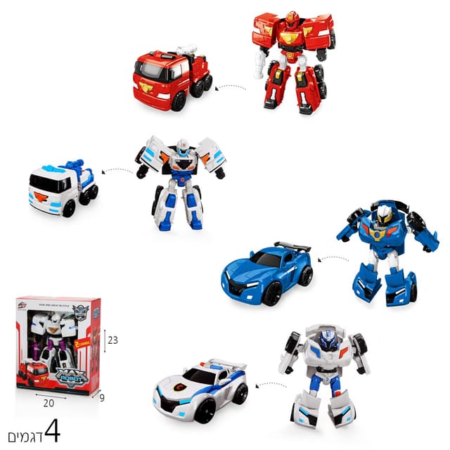 רובוט טרנספורמר 4 דגמים