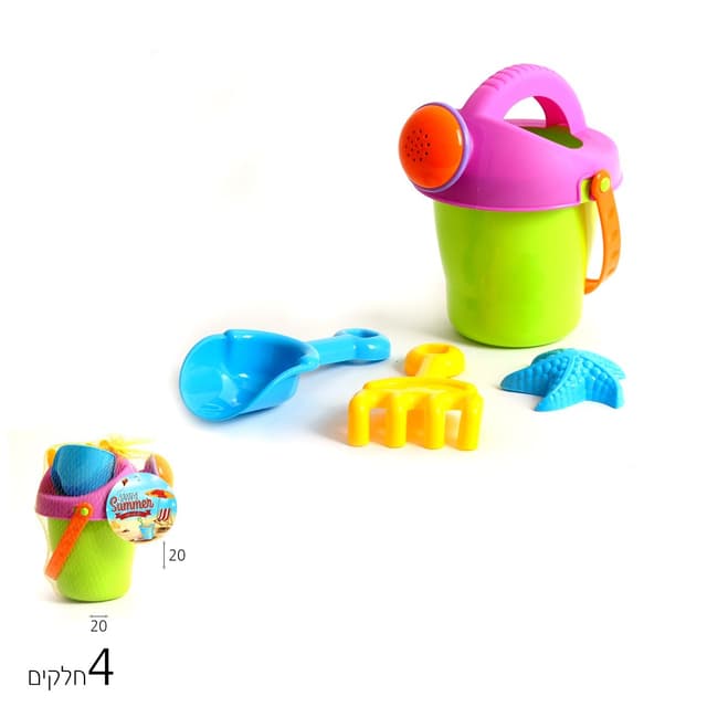 דלי משפך + 2 כפות + תבנית