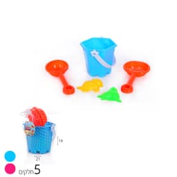 כלי חול – דלי, 2 כפות ו2 תבניות