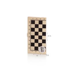 שש בש עץ 21*10.5 חיילים פלסטיק