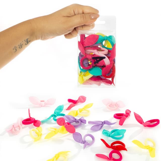 גומיות שיער פפיון חלק 20 יח’