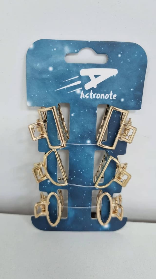 מארז קליפסים מתכת זהב