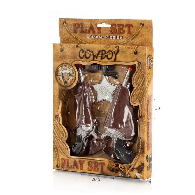 זוג אקדחי קאובוי עם נדן