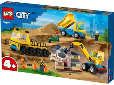 לגו סיטי - משאיות בנייה ומנוף כדור הריסה 60391