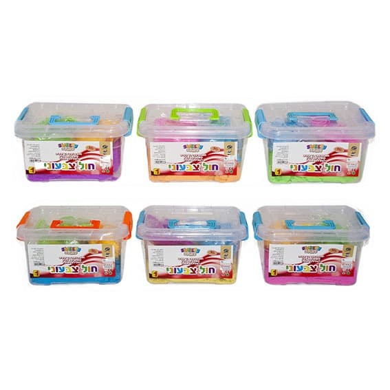 חול צבעוני 1ק"ג מרובע