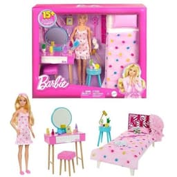 ברבי מארז חדר שינה משודרג כולל בובה