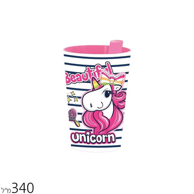 כוס קש 340 מ”ל חד קרן