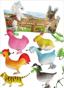 חיות משק כולל 6 חיות משק גודל 15 ס"מ