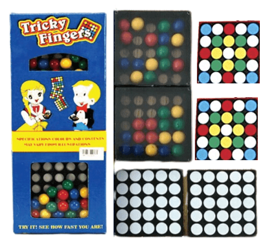 משחק האצבעות- התאמת כדורים ללוחיות כולל 14 לוחות