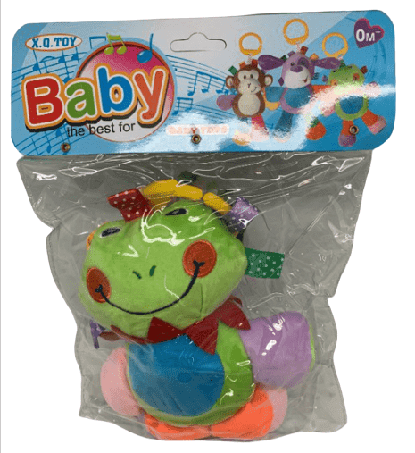 בובה מנגנת על ידי משיכה לתינוק - צפרדע