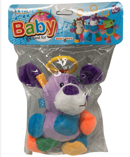 בובה מנגנת על ידי משיכה לתינוק - כלב