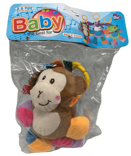 בובה מנגנת על ידי משיכה לתינוק - קוף