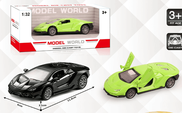 מכונית מתכת למבורגיני משטרה 11 ס"מ